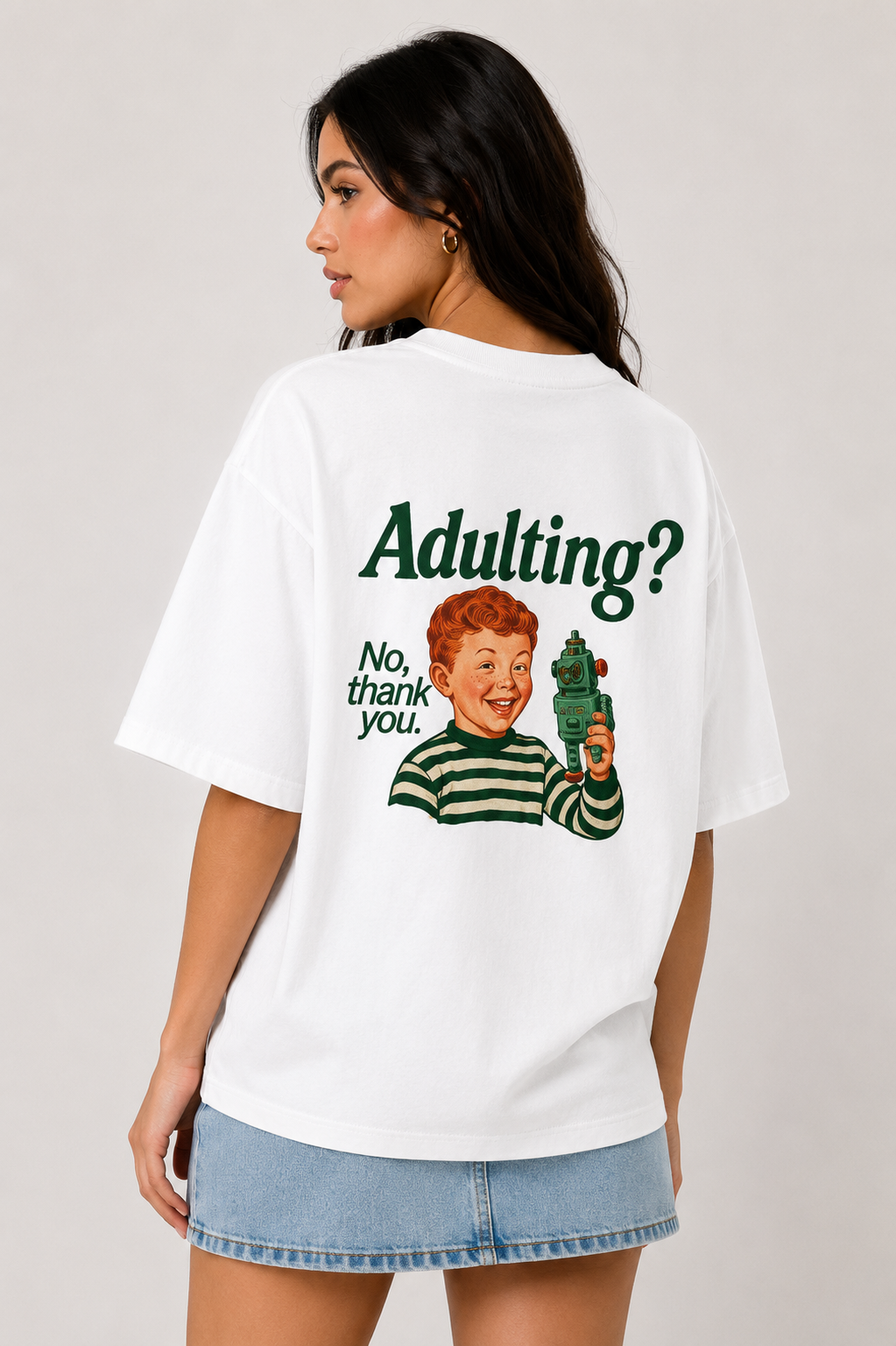 Adulting- Oversized Tee
