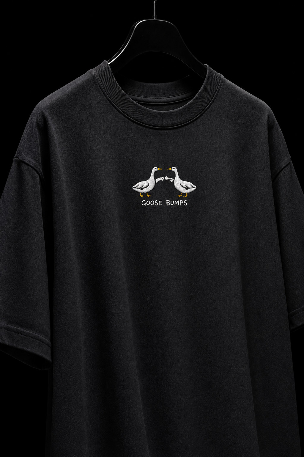 Goose Bumps- Embroidered Oversized Tee