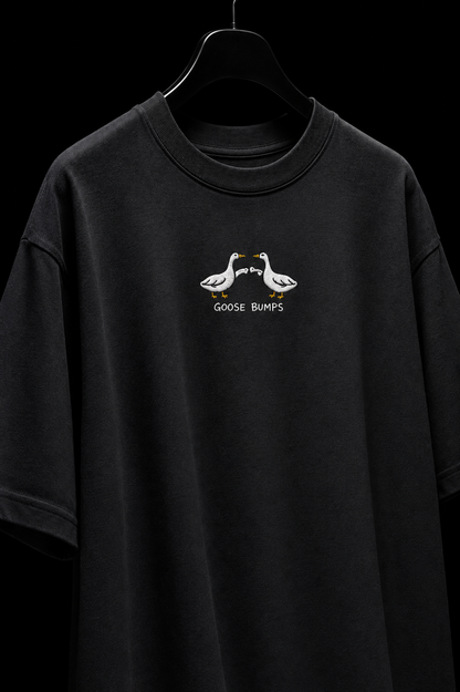 Goose Bumps- Embroidered Oversized Tee