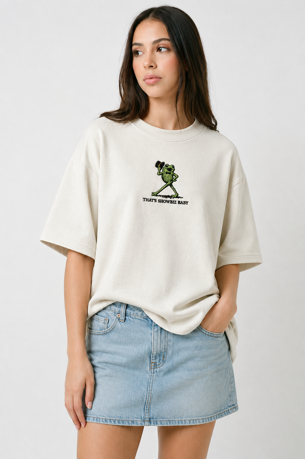 Showbiz Baby Embroidered Oversized tee