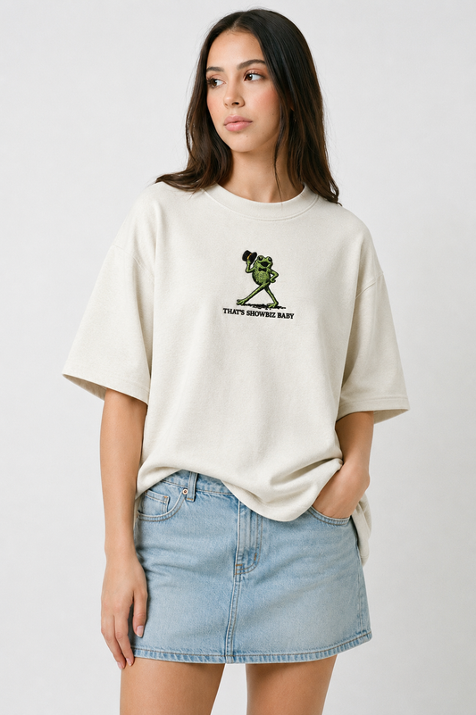 Showbiz Baby Embroidered Oversized tee