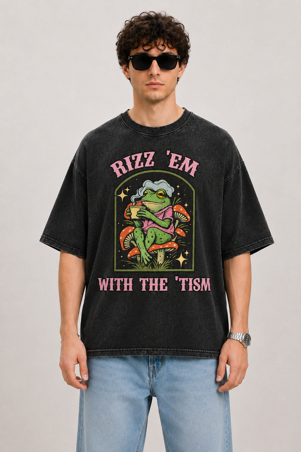 Rizz 'Em-Vintage Fade Tee