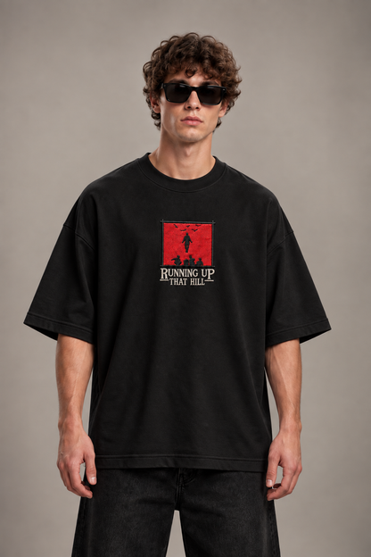 Running Up That Hill Oversized Embroidered Tee