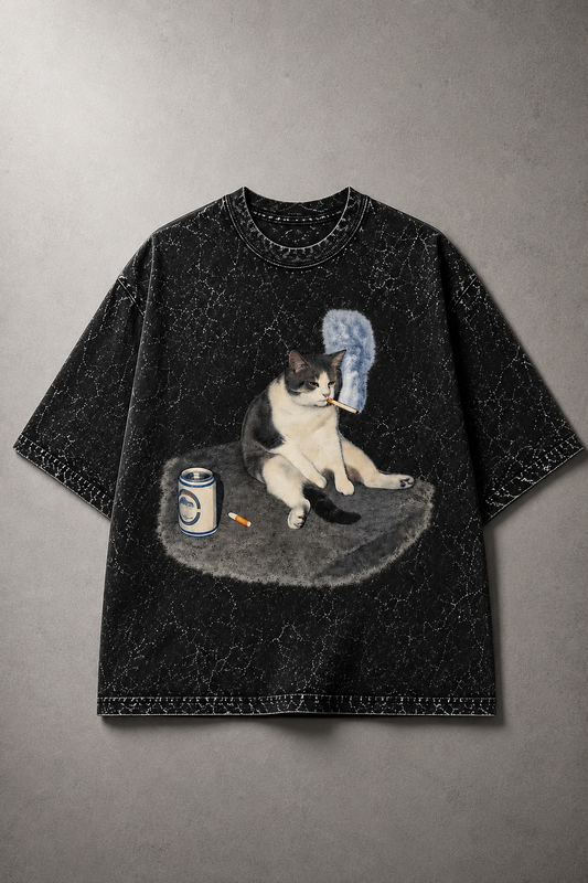 Mood: Don’t Ask-Acid Wash Oversized tee