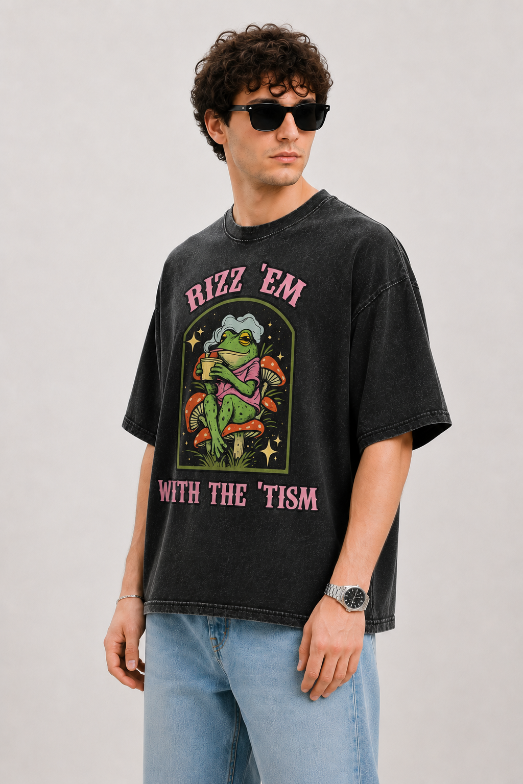 Rizz 'Em-Vintage Fade Tee