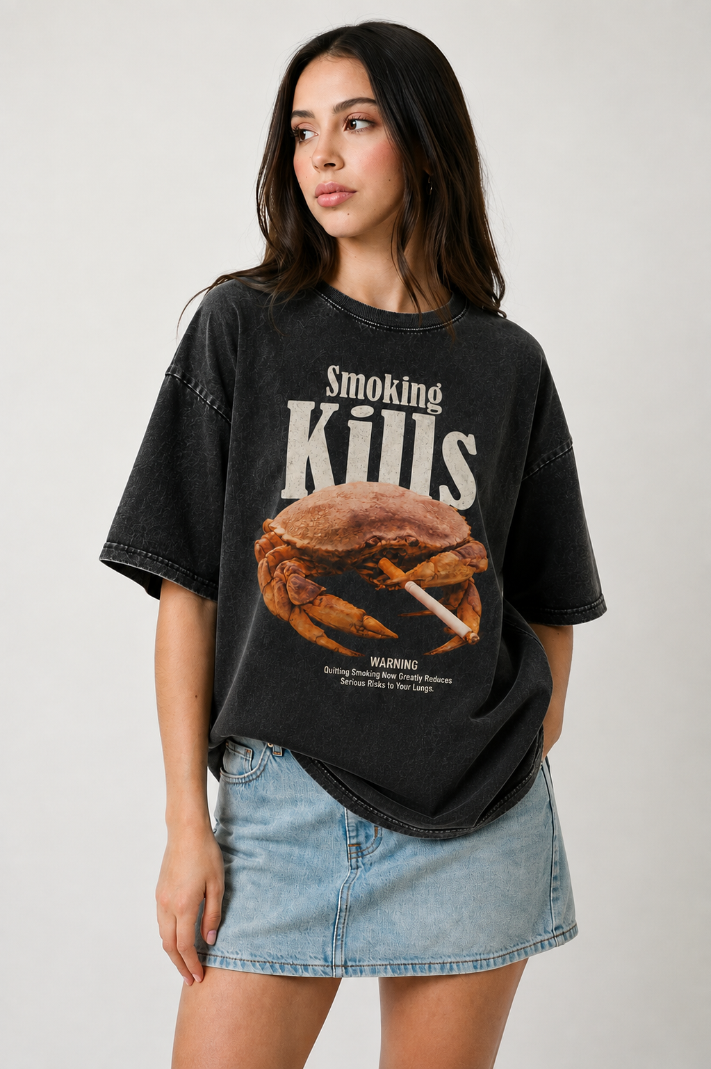 Retro Smoking Kills-Vintage Fade Tee