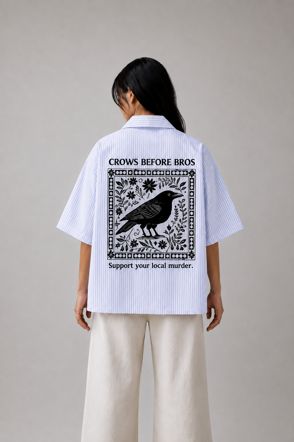 Crows Before Bros Boxy Shirt