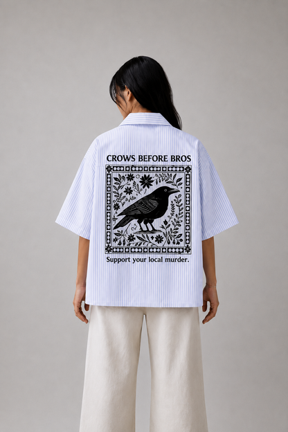 Crows Before Bros Boxy Shirt