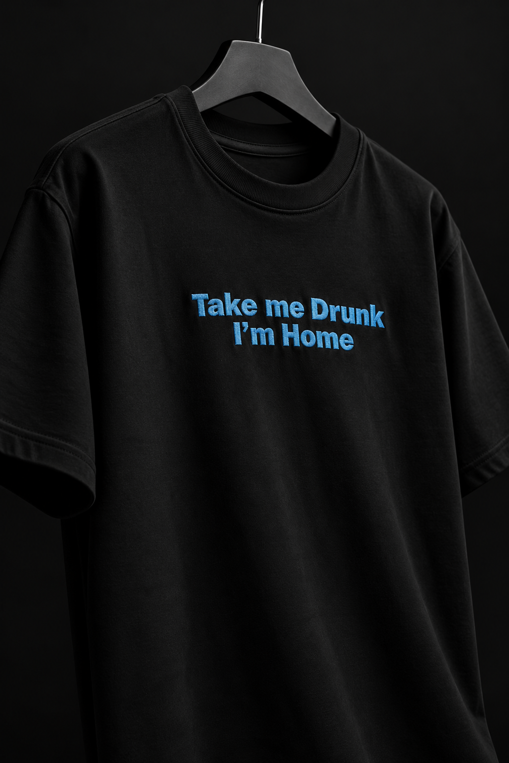 Drunk & Home Embroidered Oversized Tee