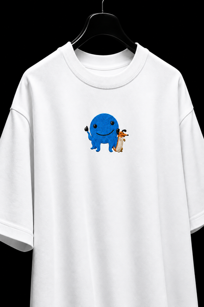 Oswald Buddies- Embroidered Oversized Tee
