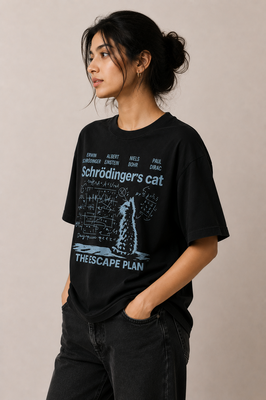 Schrodinger's Cat-Oversized Tee