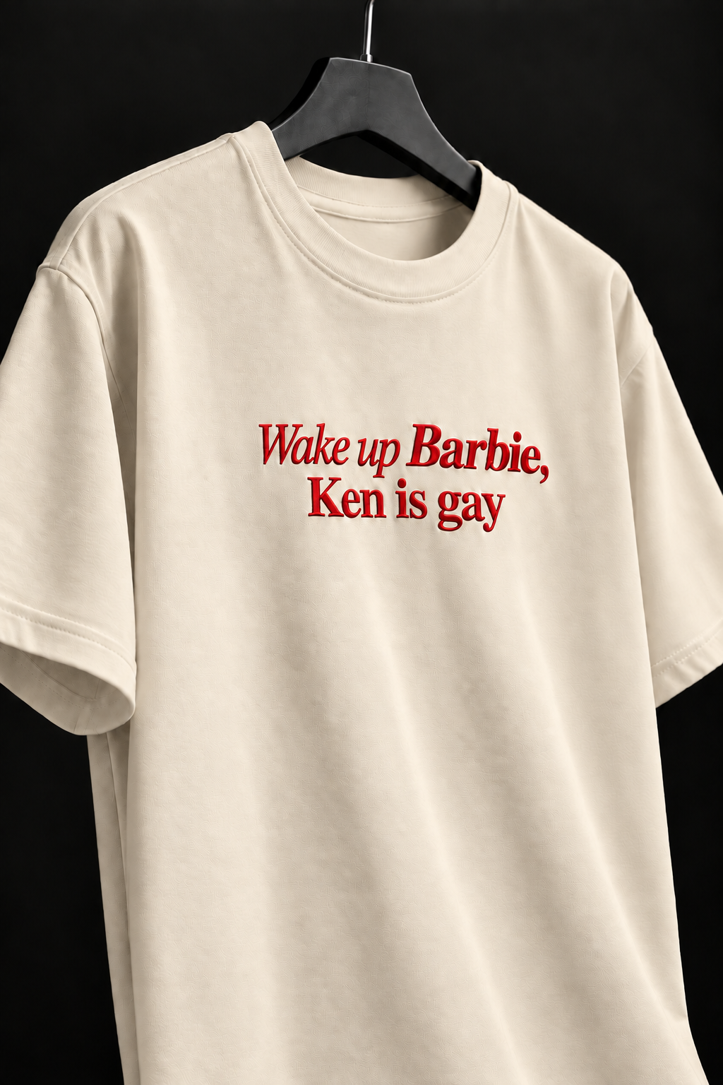 Wake up Barbie Embroidered Oversized Tee