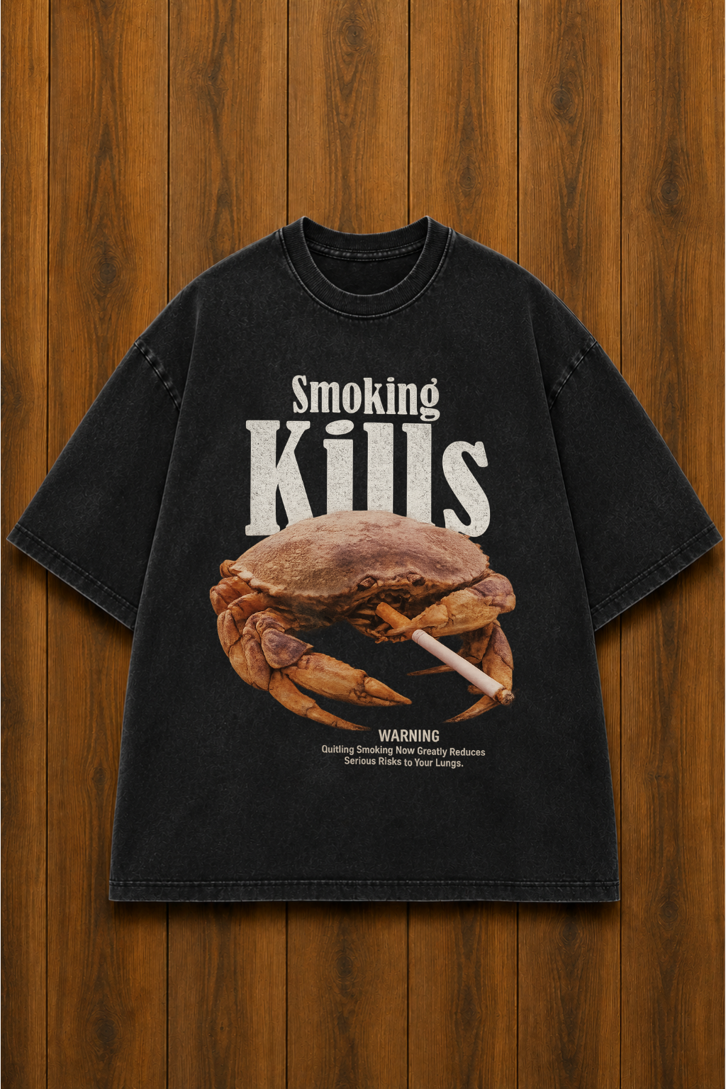 Retro Smoking Kills-Vintage Fade Tee