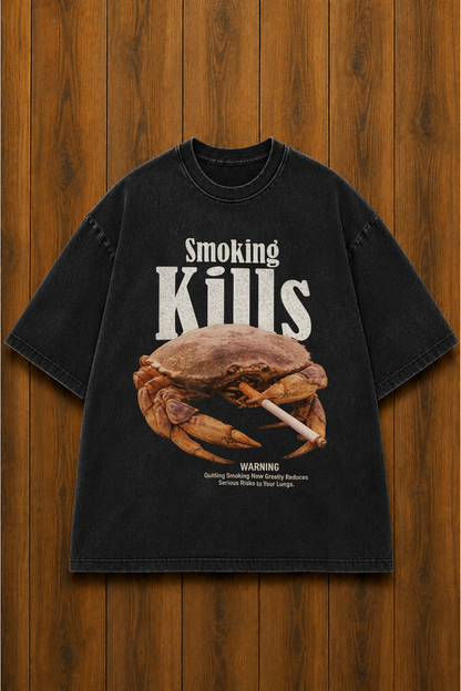 Retro Smoking Kills-Vintage Fade Tee