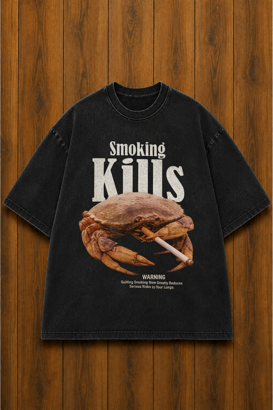 Retro Smoking Kills-Vintage Fade Tee