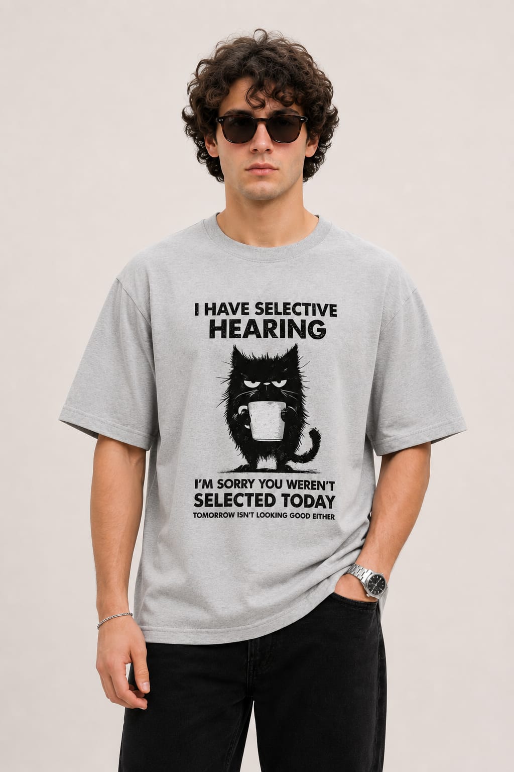 Selective Hearing-Oversized Tee