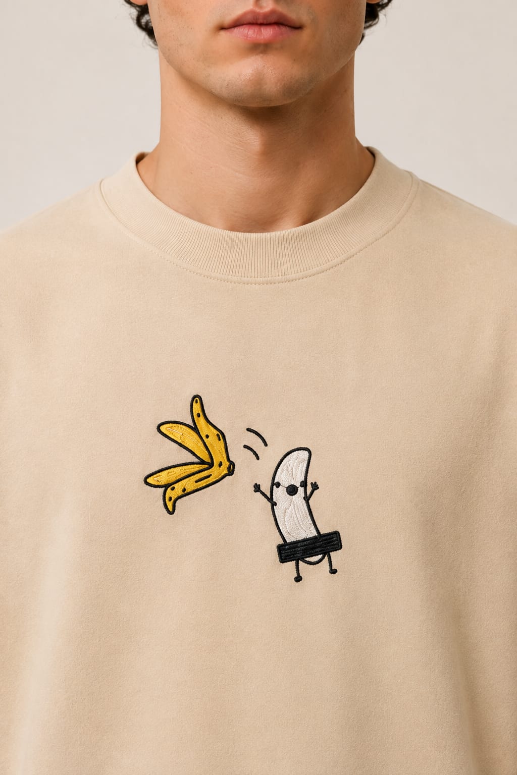 Slip Happens — Embroidered Oversized Tee