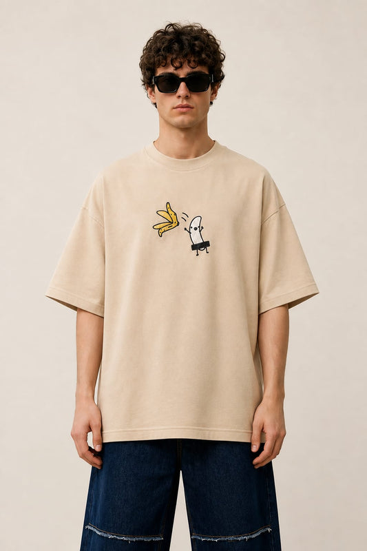 Slip Happens — Embroidered Oversized Tee