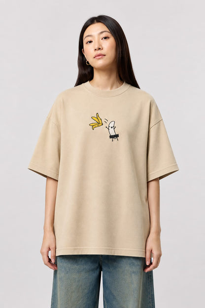 Slip Happens — Embroidered Oversized Tee