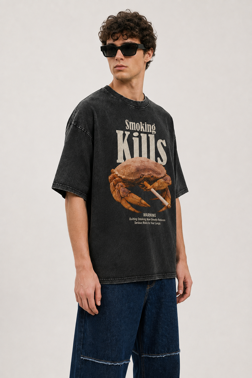 Retro Smoking Kills-Vintage Fade Tee