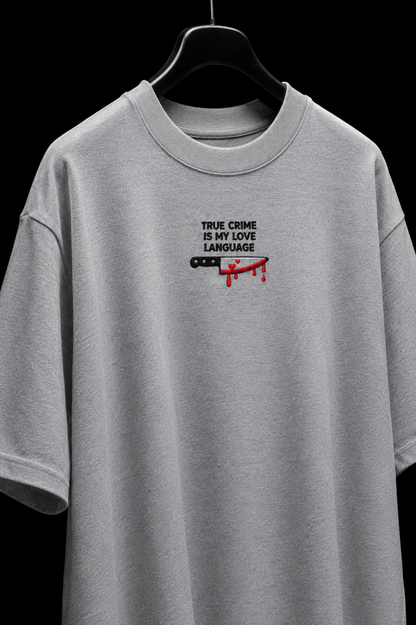 Love Language Embroidered Oversized tee