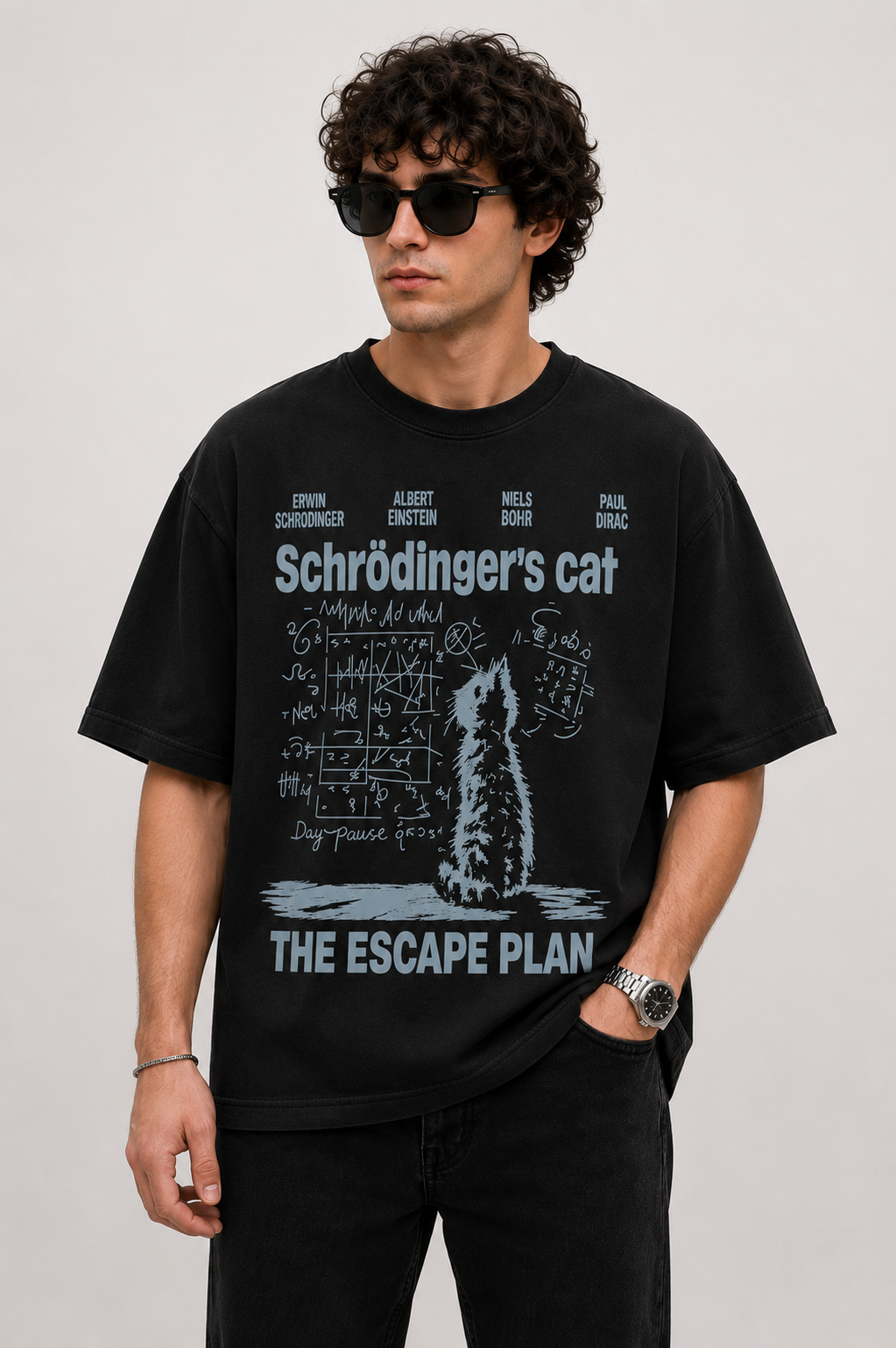 Schrodinger's Cat-Oversized tee