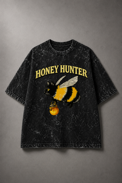 Honey Hunter Acid Washed Oversized Tee