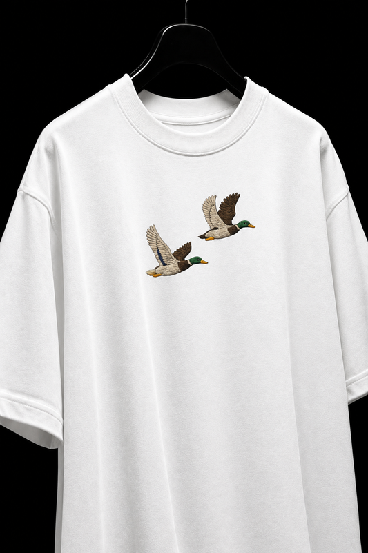 Twin mallard Embroidered Oversized tee