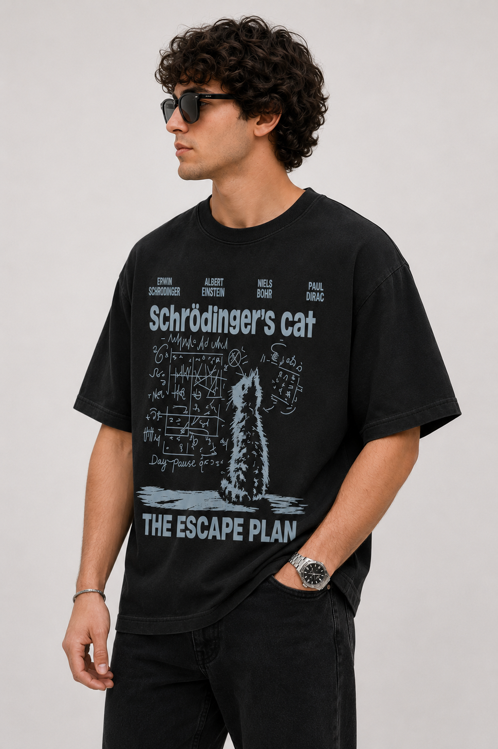 Schrodinger's Cat-Oversized tee