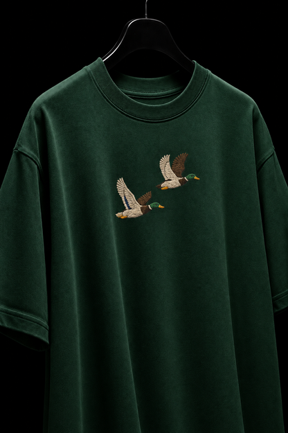 Twin mallard Embroidered Oversized tee