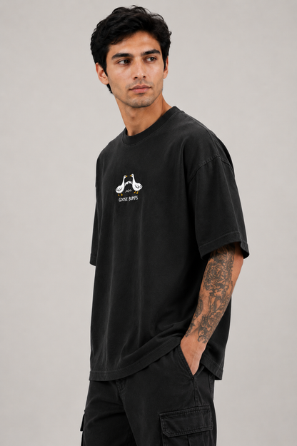 Goose Bumps- Embroidered Oversized Tee