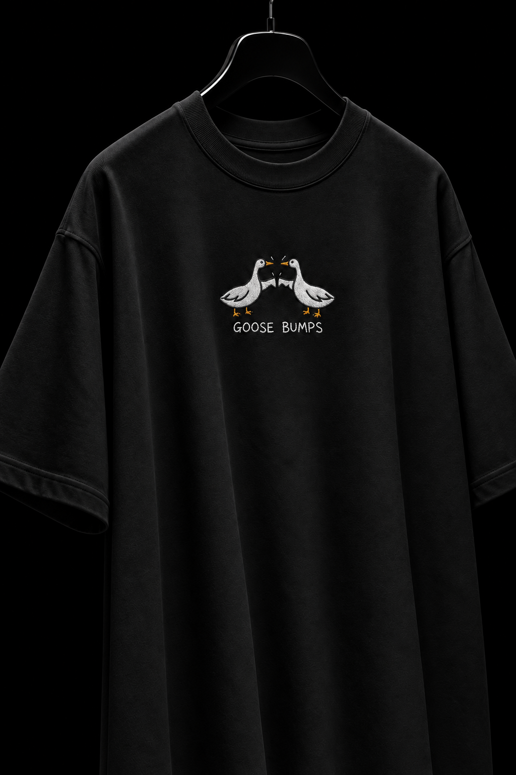 Goose Bumps- Embroidered Oversized tee