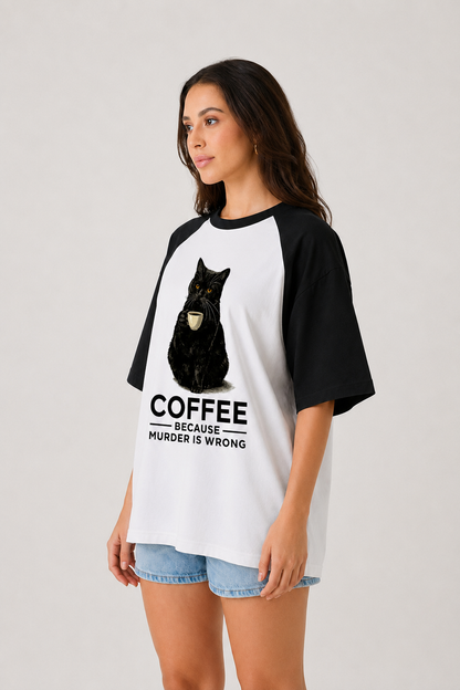 Murder Is Wrong-Oversized tee