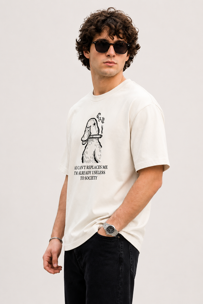 AI Can't Replaces Me-Oversized Tee