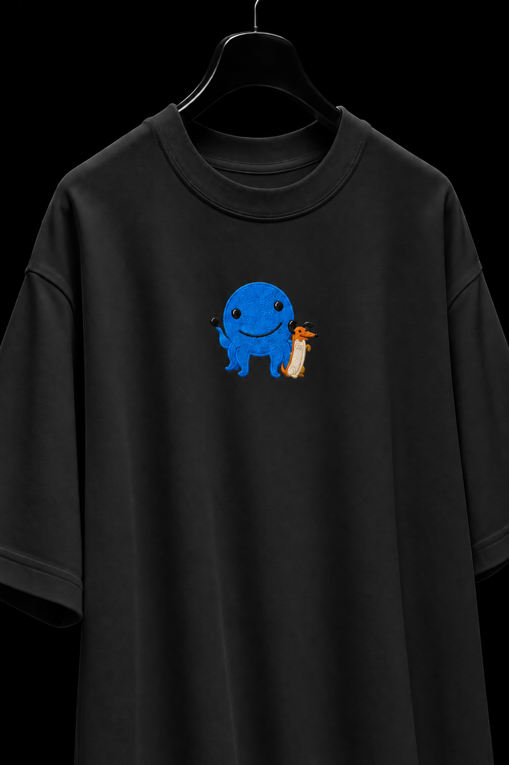 Oswald Buddies- Embroidered Oversized Tee