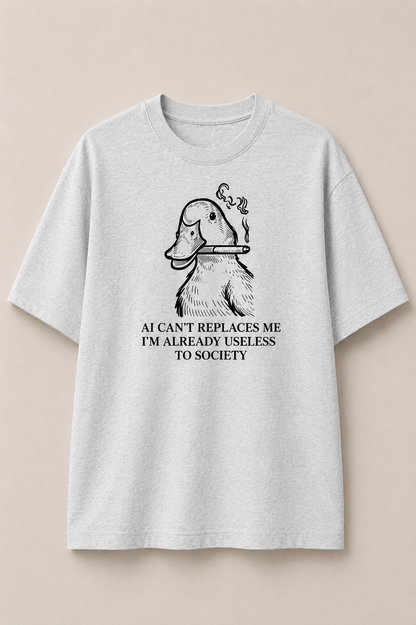 AI Can't Replaces Me-Oversized Tee