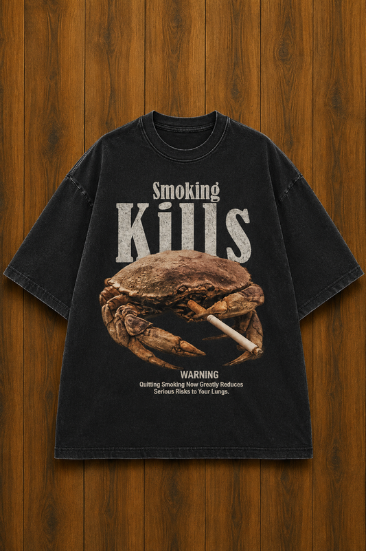 Retro Smoking Kills-Vintage Fade Tee