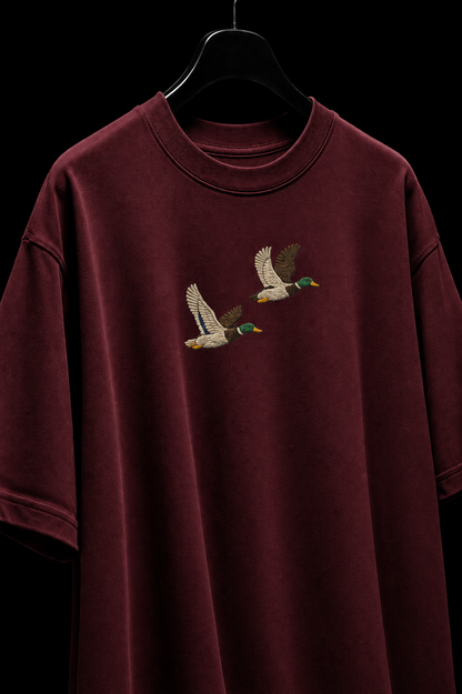 Twin mallard Embroidered Oversized tee