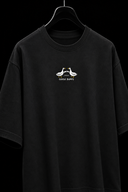 Goose Bumps- Embroidered Oversized Tee