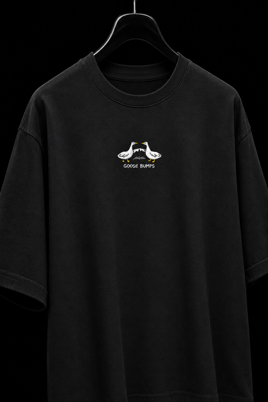 Goose Bumps- Embroidered Oversized Tee