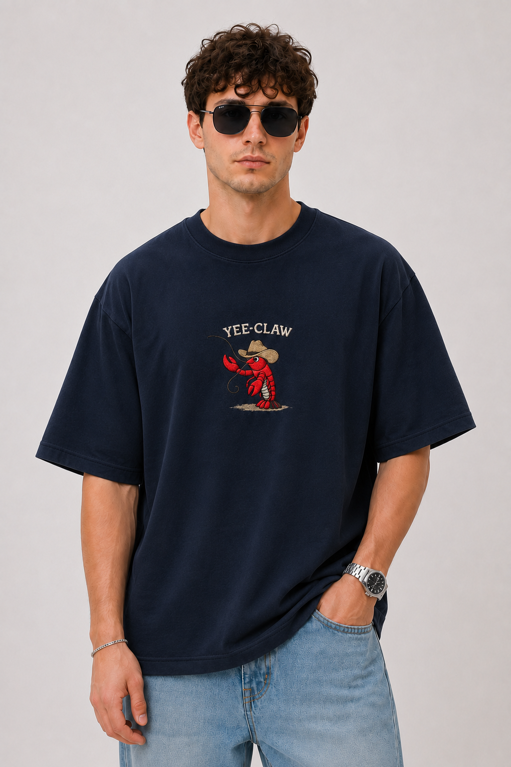 Yee-Claw Embroidered Oversized tee