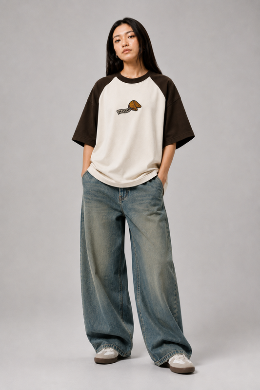 F*cked Fortune-Embroidered Raglan Tee
