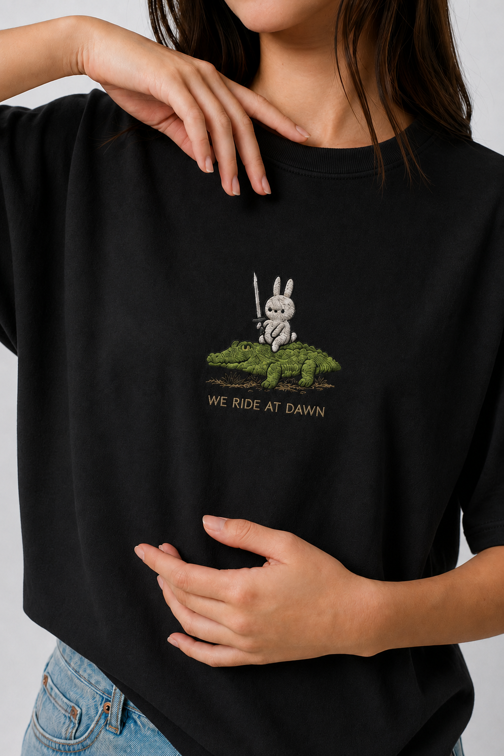Dawn Raiders Embroidered Oversized tee