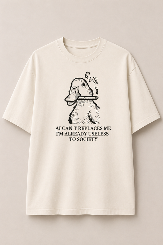 AI Can't Replaces Me-Oversized Tee
