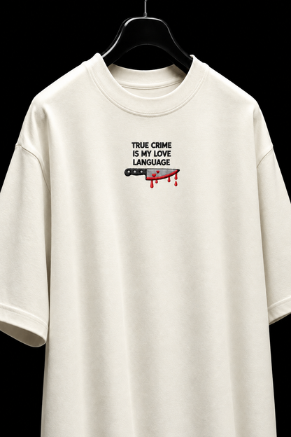 Love Language Embroidered Oversized tee