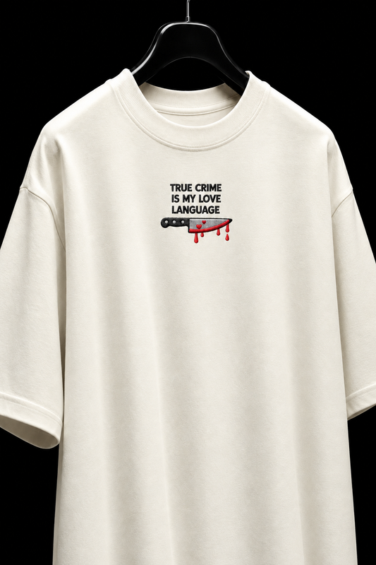 Love Language Embroidered Oversized tee
