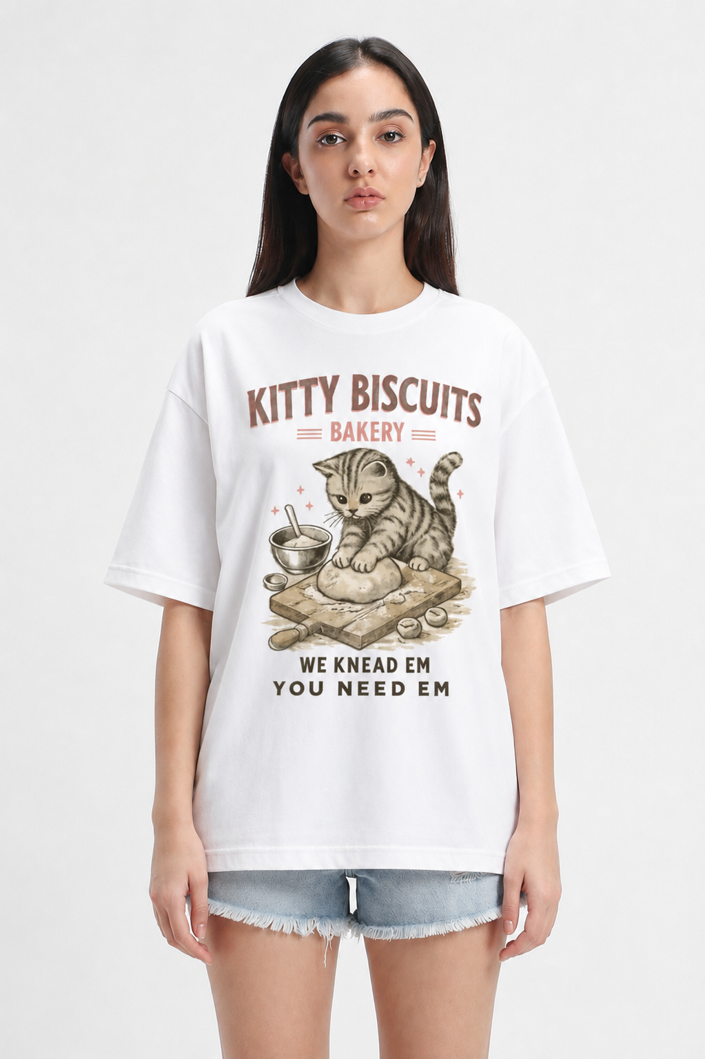Kitty Biscuit-Oversized tee