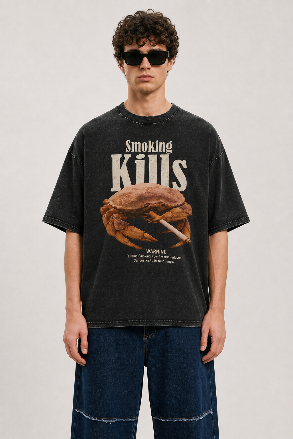 Retro Smoking Kills-Vintage Fade Tee