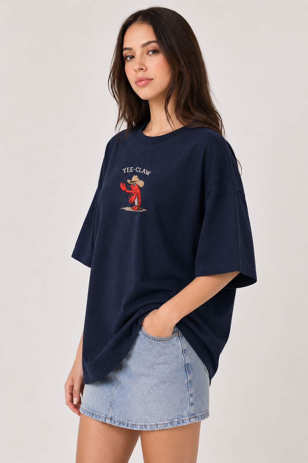 Yee-Claw Embroidered Oversized tee