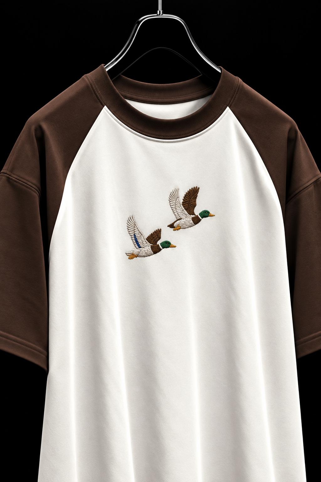 Twin Mallards Embroidered Raglan Tee